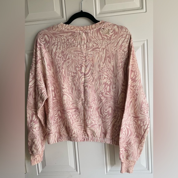 Sale‼️ NWT n: PHILANTHROPY Size Large Pink Marbled Vinn Swirled Sweatshirt - Picture 5 of 9